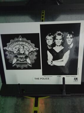 Police Black & White 'Message in a Box' Band Emblem Print